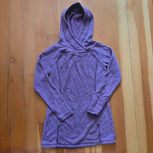 PrAna Womens XS Tarane Tunic Dusty Purple Hoodie Long Sweatshirt Pockets